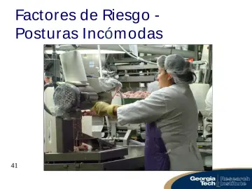 Slide 41: Factores de Riesgo - Posturas Incóm odas
