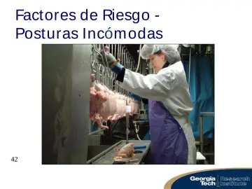 Slide 42: Factores de Riesgo - Posturas Incóm odas