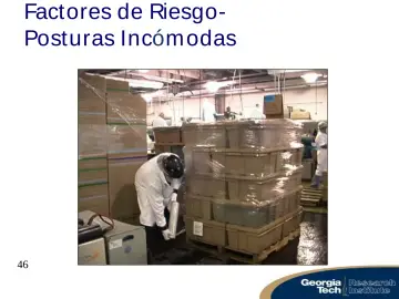 Slide 46: Factores de Riesgo- Posturas Incóm odas
