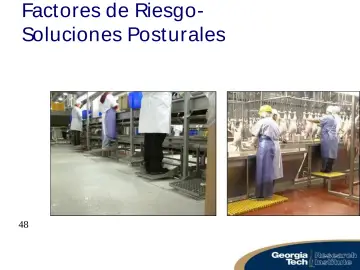 Slide 48: Factores de Riesgo- Soluciones Posturales