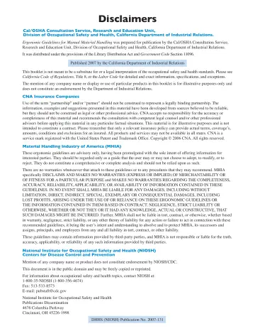 Page 2: Disclaimers
