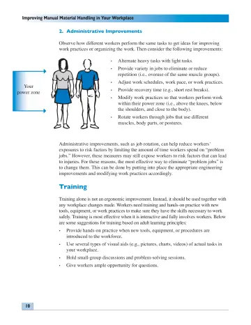 Page 10: Improving Manual Material Handling in Your Workplace