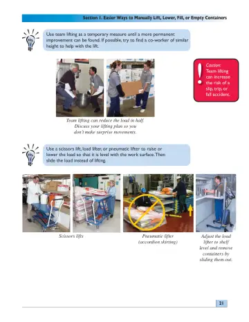 Page 21: Section 1. Easier Ways to Manually Lift, Lower, Fill, or Empty Containers