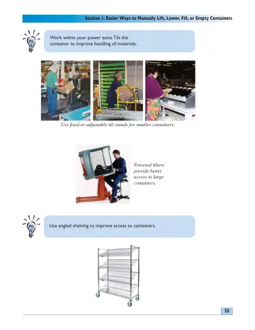 Page 25: Section 1. Easier Ways to Manually Lift, Lower, Fill, or Empty Containers