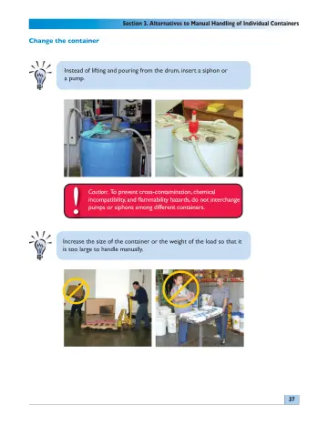 Page 37: Section 3. Alternatives to Manual Handling of Individual Containers