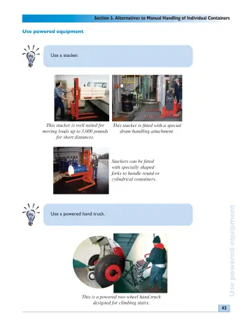 Page 43: Section 3. Alternatives to Manual Handling of Individual Containers