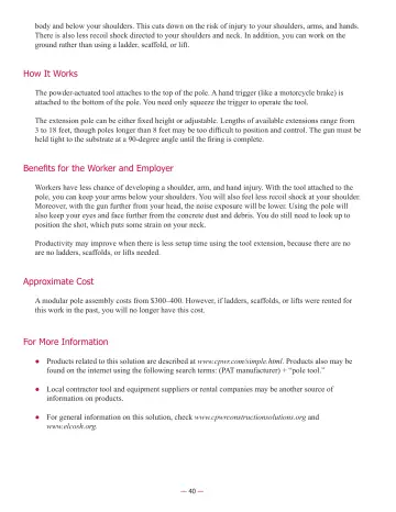 Page 42: body and below your shoulders. This cuts down on the risk of injury to your shoulders…