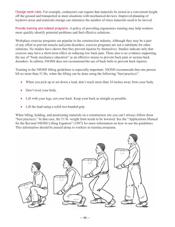 Page 50: Provide training and related programs. A policy of providing ergonomics training may help…
