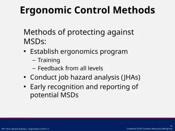 Slide 16: Ergonomic Control Methods