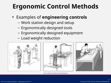 Slide 18: Ergonomic Control Methods