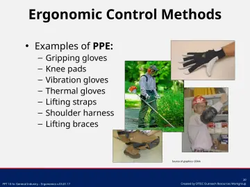 Slide 20: Ergonomic Control Methods