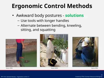 Slide 29: Ergonomic Control Methods