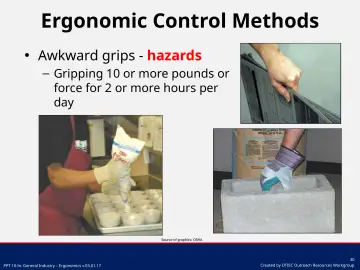 Slide 30: Ergonomic Control Methods