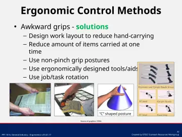 Slide 32: Ergonomic Control Methods