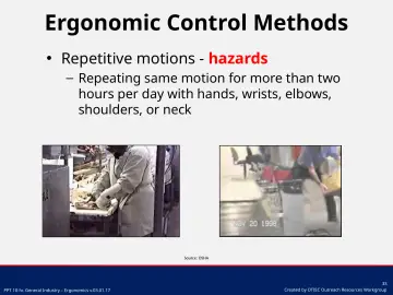 Slide 33: Ergonomic Control Methods