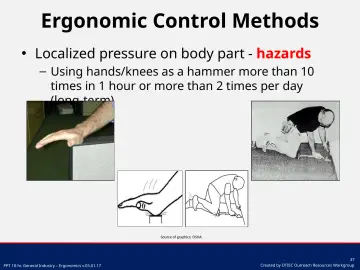 Slide 37: Ergonomic Control Methods