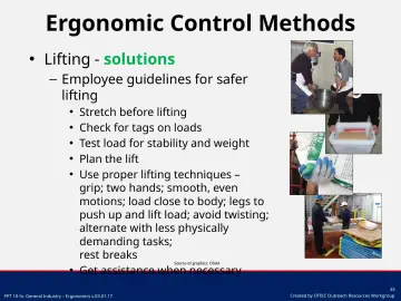 Slide 43: Ergonomic Control Methods