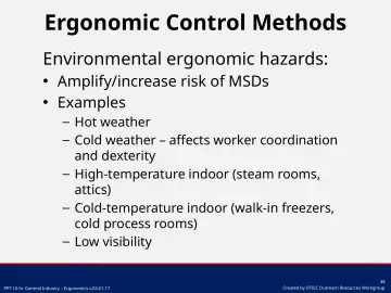Slide 48: Ergonomic Control Methods
