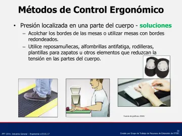 Slide 39: Métodos de Control Ergonómico