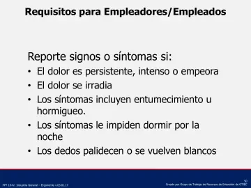 Slide 50: Requisitos para Empleadores/Empleados