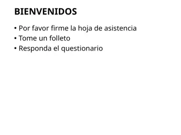 Slide 2: BIENVENIDOS