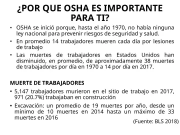 Slide 7: ¿POR QUE OSHA ES IMPORTANTE PARA TI?