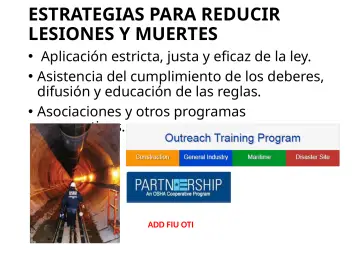 Slide 11: ESTRATEGIAS PARA REDUCIR LESIONES Y MUERTES