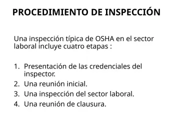 Slide 14: PROCEDIMIENTO DE INSPECCIÓN