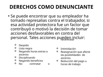 Slide 18: DERECHOS COMO DENUNCIANTE