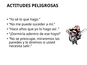 Slide 32: ACTITUDES PELIGROSAS