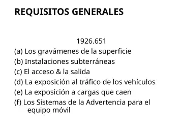 Slide 36: REQUISITOS GENERALES