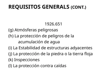 Slide 37: REQUISITOS GENERALS (CONT.)