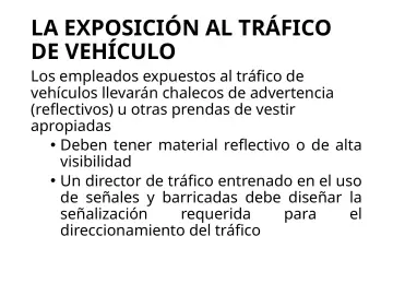 Slide 42: LA EXPOSICIÓN AL TRÁFICO DE VEHÍCULO