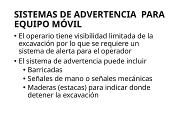 Slide 45: SISTEMAS DE ADVERTENCIA PARA EQUIPO MÓVIL