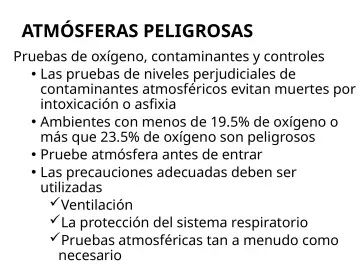 Slide 48: ATMÓSFERAS PELIGROSAS