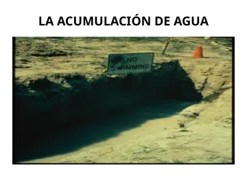 Slide 55: LA ACUMULACIÓN DE AGUA