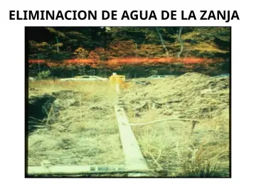 Slide 57: ELIMINACION DE AGUA DE LA ZANJA