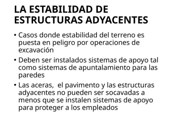 Slide 59: LA ESTABILIDAD DE ESTRUCTURAS ADYACENTES