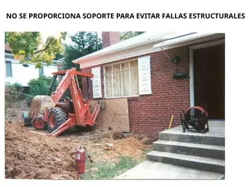 Slide 60: NO SE PROPORCIONA SOPORTE PARA EVITAR FALLAS ESTRUCTURALES