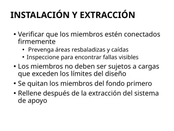 Slide 81: INSTALACIÓN Y EXTRACCIÓN