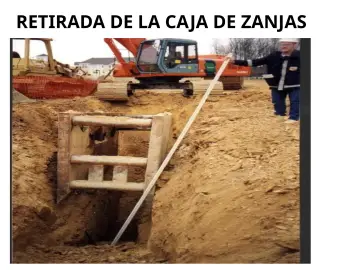 Slide 83: RETIRADA DE LA CAJA DE ZANJAS