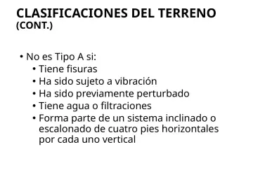 Slide 97: CLASIFICACIONES DEL TERRENO