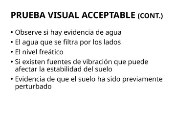 Slide 106: PRUEBA VISUAL ACCEPTABLE (CONT.)