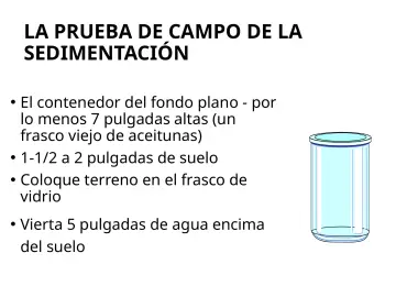 Slide 108: LA PRUEBA DE CAMPO DE LA SEDIMENTACIÓN