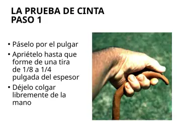 Slide 112: LA PRUEBA DE CINTA PASO 1