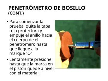 Slide 119: PENETRÓMETRO DE BOSILLO