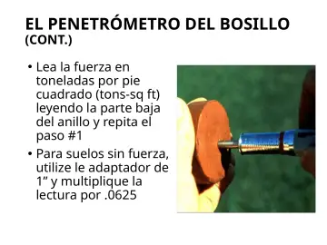 Slide 120: EL PENETRÓMETRO DEL BOSILLO
