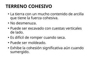 Slide 128: TERRENO COHESIVO