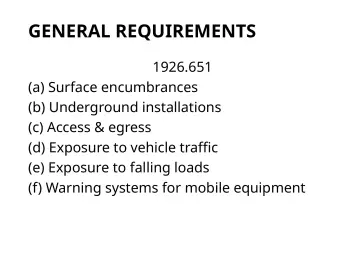 Slide 36: GENERAL REQUIREMENTS