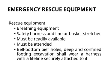 Slide 53: EMERGENCY RESCUE EQUIPMENT